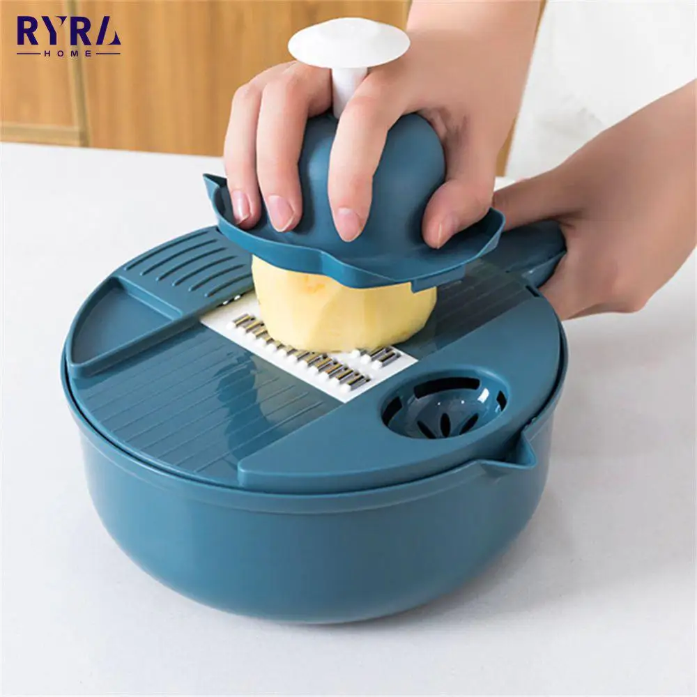 

12 In 1 Vegetable Chopper Multi-Function Food Kitchen Assistant Tool Mandoline Slicer Carrots Potatoes Manually Cut Shred Cutter