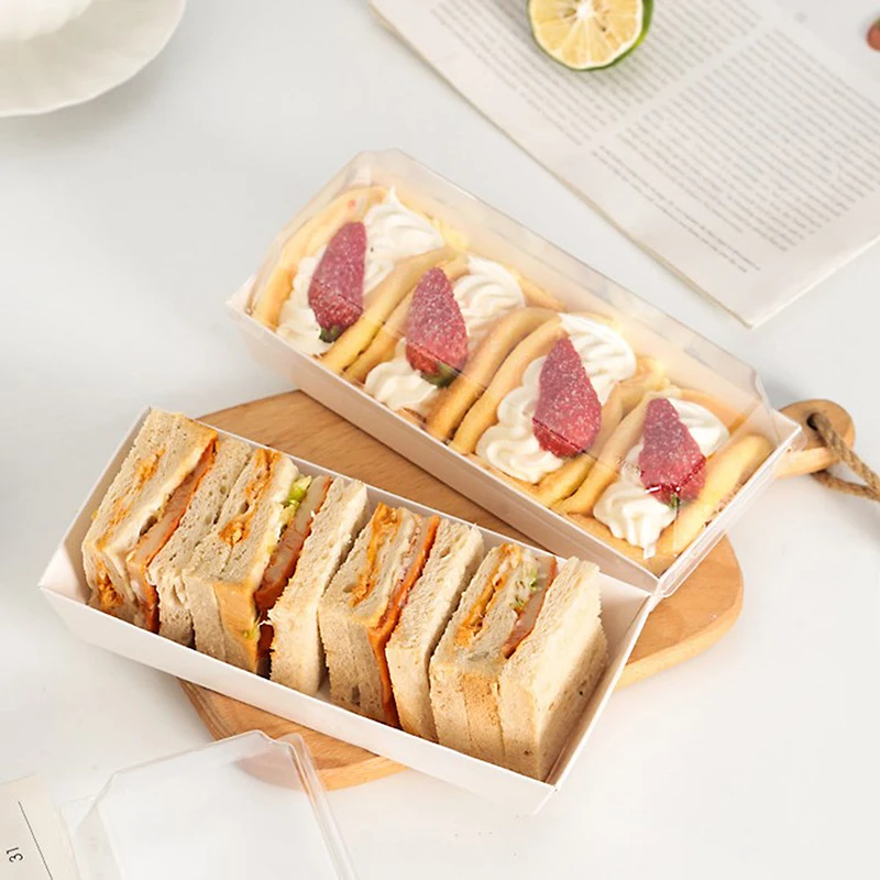 10 шт. коробка для украшения торта десерта пончика крафт-бумага печенье пекарни