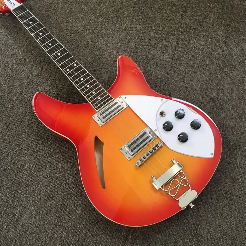 

In stock ,6 String Electric Guitar, Ricken 360 Electric Guitar,Cherry red Burst body,Rosewood fingerboard,free shipping