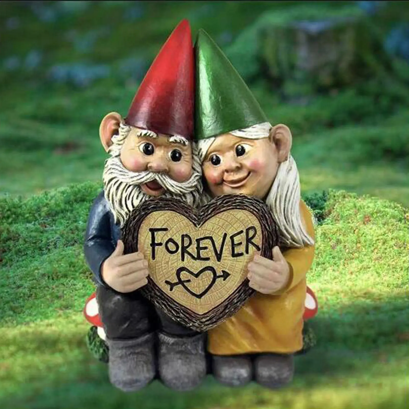 

Garden Gnome Statues Figurine Resin Art Desktop Decoration Gifts Gnome Couple Outdoor Sculpture Home Decor Ornaments Crafts