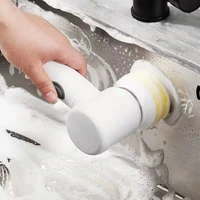 electric cleaning brush bathroom wash brush kitchen cleaning tool usb 5 in 1 handheld bathtub brush electric brush cleaner sink