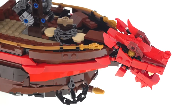1821 шт. Shinobi Legacy Destiny's Bounty Boat Battle Ship Moving Sails Samurai X 11558 Наборы строительных блоков