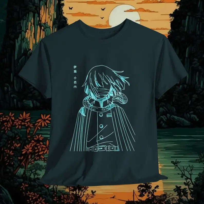 Футболка унисекс из тяжелого хлопка Otaku с изображением змеи хаширы обанаи игуро