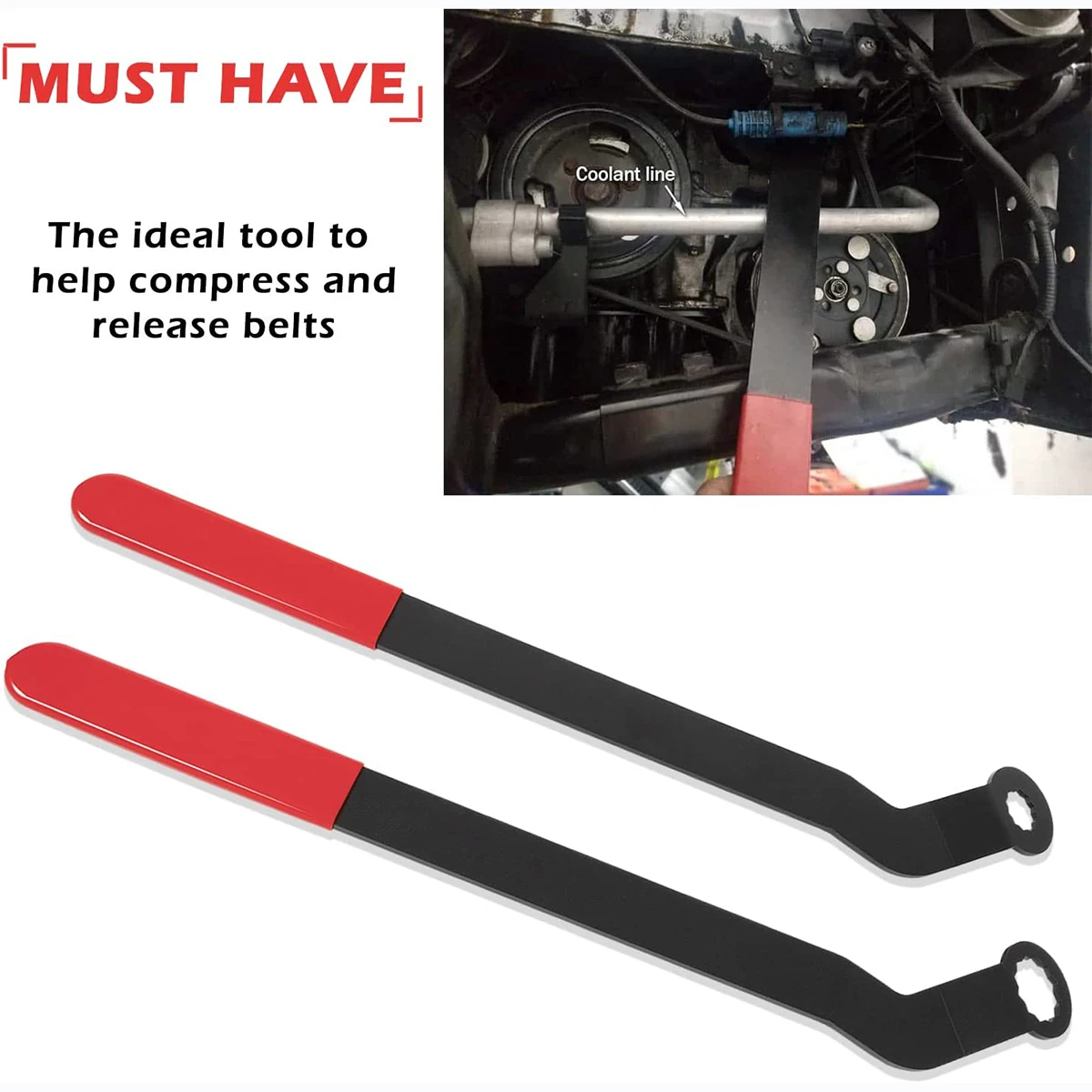 Набор гаечных ключей с ремнем под змеиную кожу 2 шт. 1016 подходит для двигателей 2007