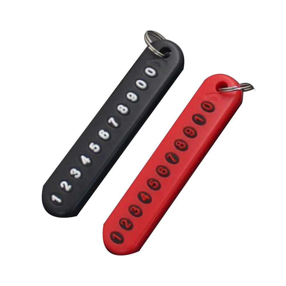 

Anti-lost Phone Number Plate Car Keychain Pendant Auto Vehicle Phone Number Card Keyring Key Chain Car Interior Droppshipping