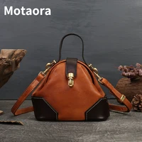 motaora vintage genuine leather women bag 2022 spring new shoulder messenger bag ladies handbag for girls woman luxury handbags