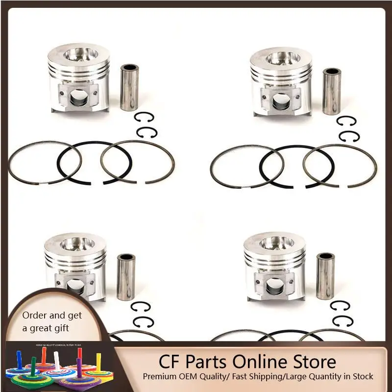 

New 4 Sets STD Piston Kit With Ring 8-97232-602-0 Fit For Isuzu 4LE2 Engine 85MM