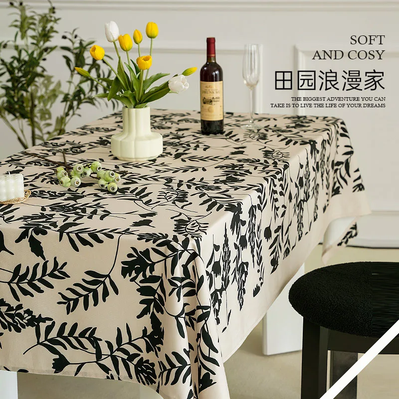 

Vintage washable, oil resistant, and waterproof dining table cloth