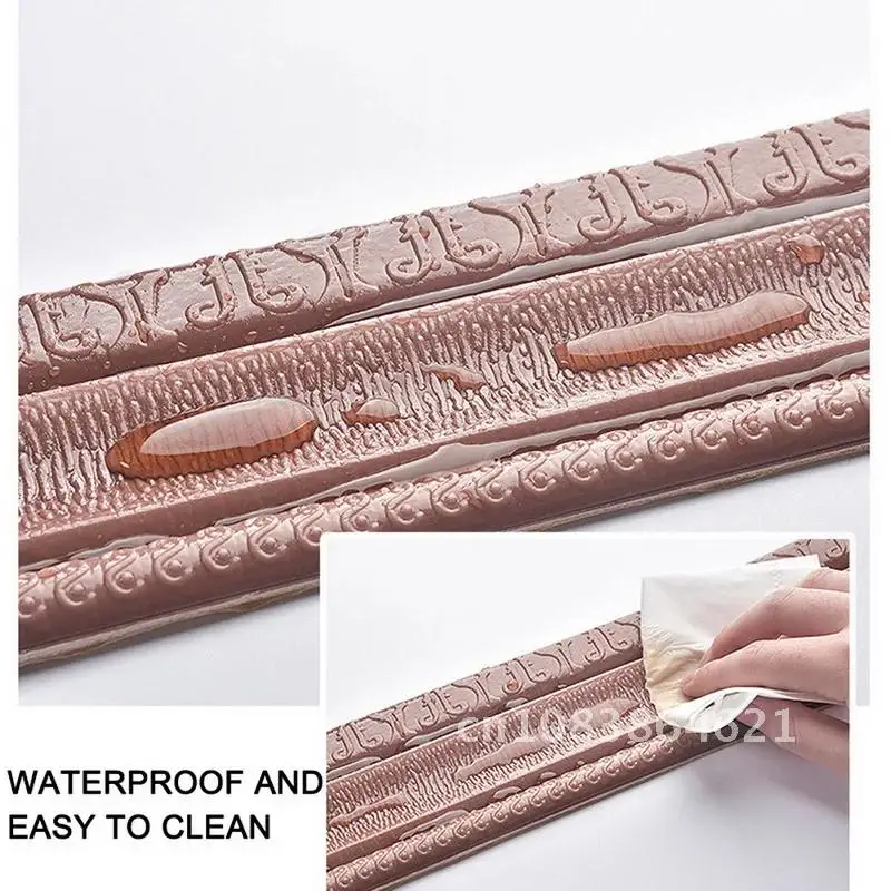 3D талия плинтус настенные наклейки самоклеящиеся 2 3 м настенная полоса