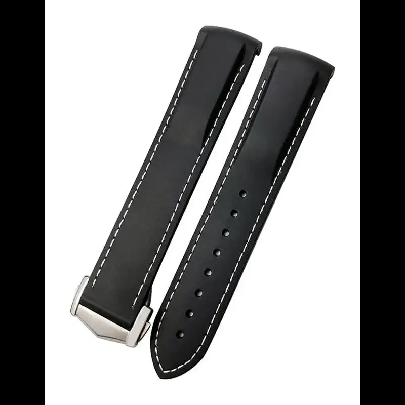 Резиновый ремешок TINTAG с изогнутым концом для часов Omega Seamaster Speedmaster Diver 300M Aqua Terra 150