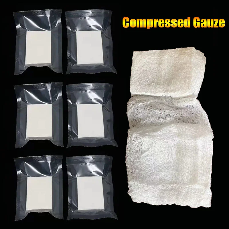 

Sterile Compressed Gauze For Emergency Wound Dressing First Aid and Trauma Kit Outdoor Survival Tourniquet Hiking Accessories