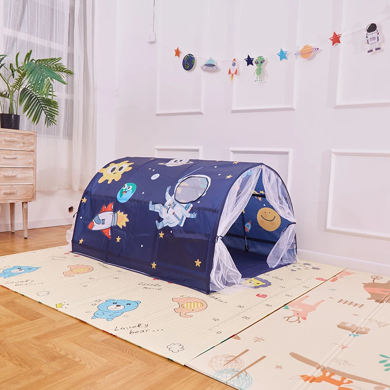 Children Bed Tent Game House Children's Bed Play Tent Toys Baby Home Boy Girl Safe House Tunnel Tent For Toddlers Kid images - 6