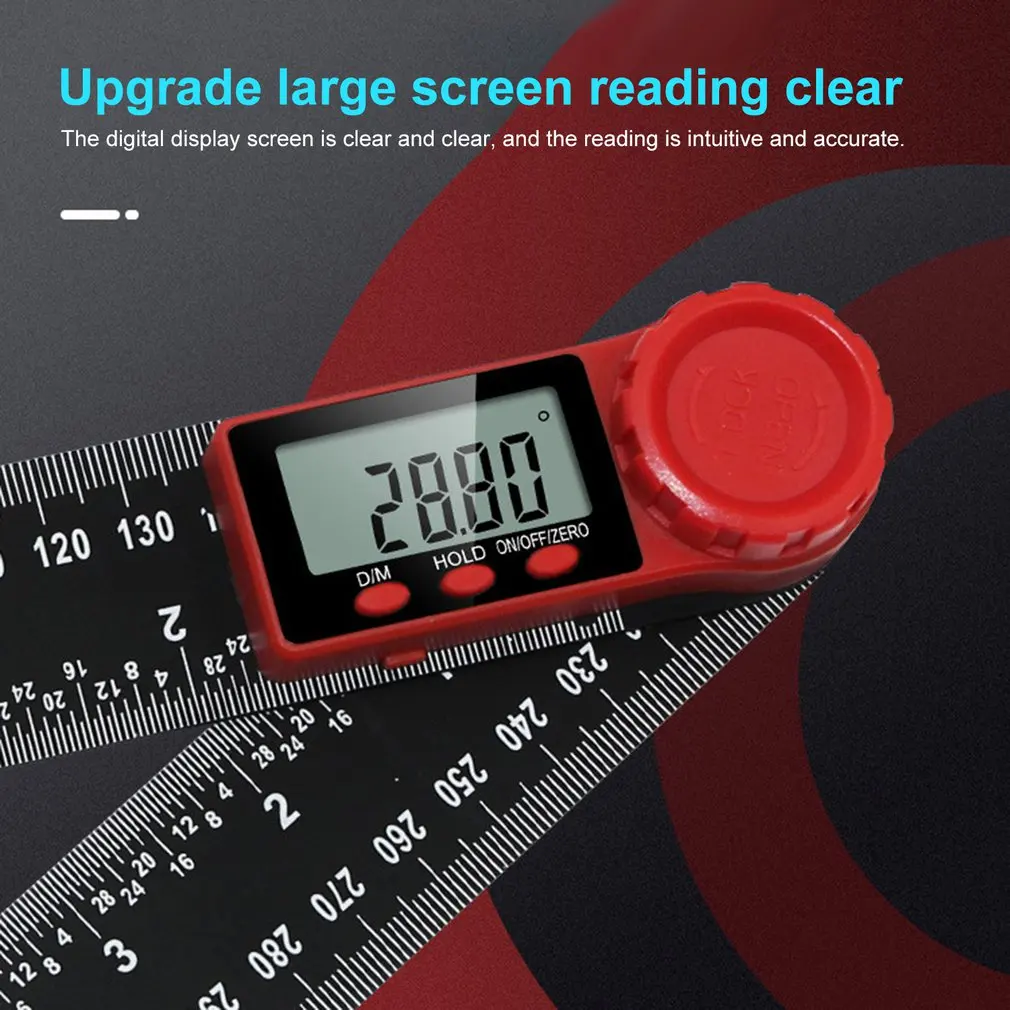 

200MM/300MM Digital Electronic Angle Gauge Angle Ruler Level Measuring Tool Protractor Inclinometer Goniometer