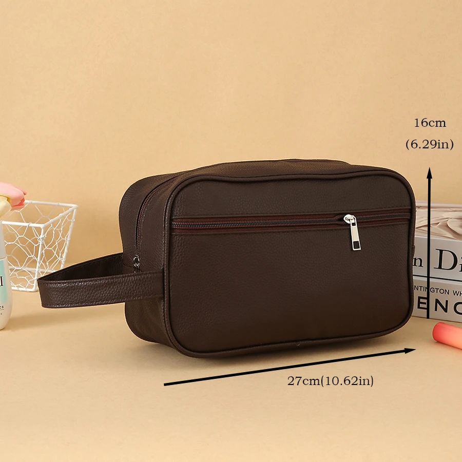 Мужской деловой клатч из искусственной кожи с застежкой-молнией органайзер