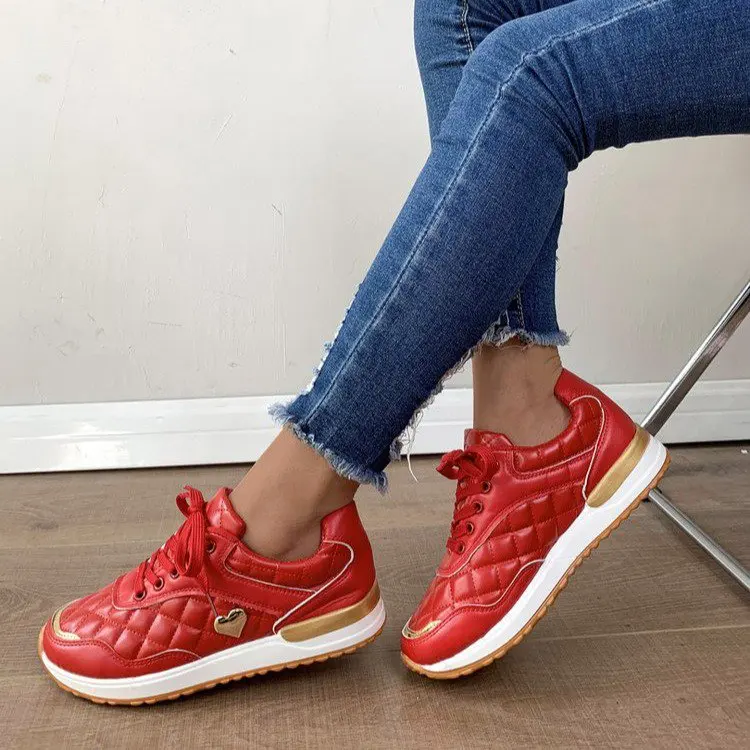 

Women Flat Sneakers 2023 New Autumn Lace Up Casual Ladies Vulcanized Shoes Retro Outdoor Sport Running Shoes Plus Size Zapatilla