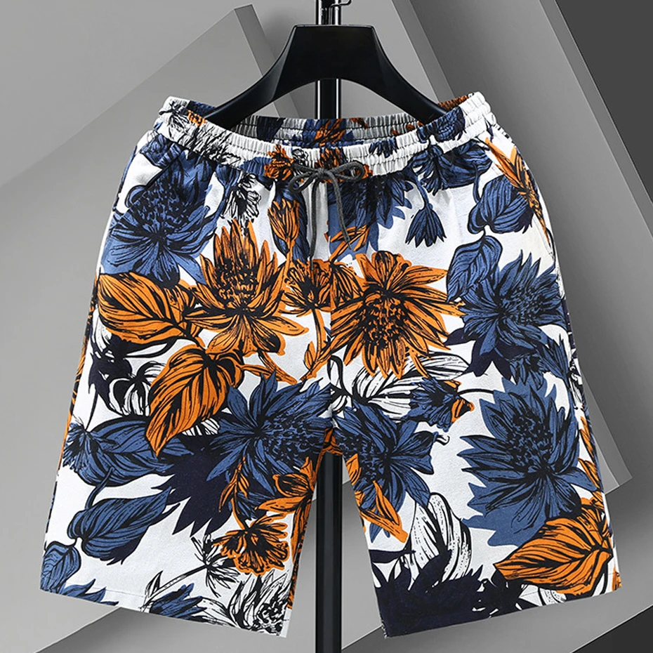 Гавайские пляжные шорты мужские 10XL плюс размер короткие брюки модные летние на