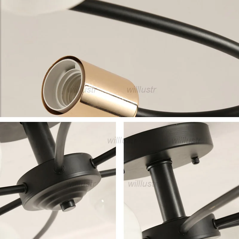 Креативный Железный потолочный светильник современный металлический Цветочный