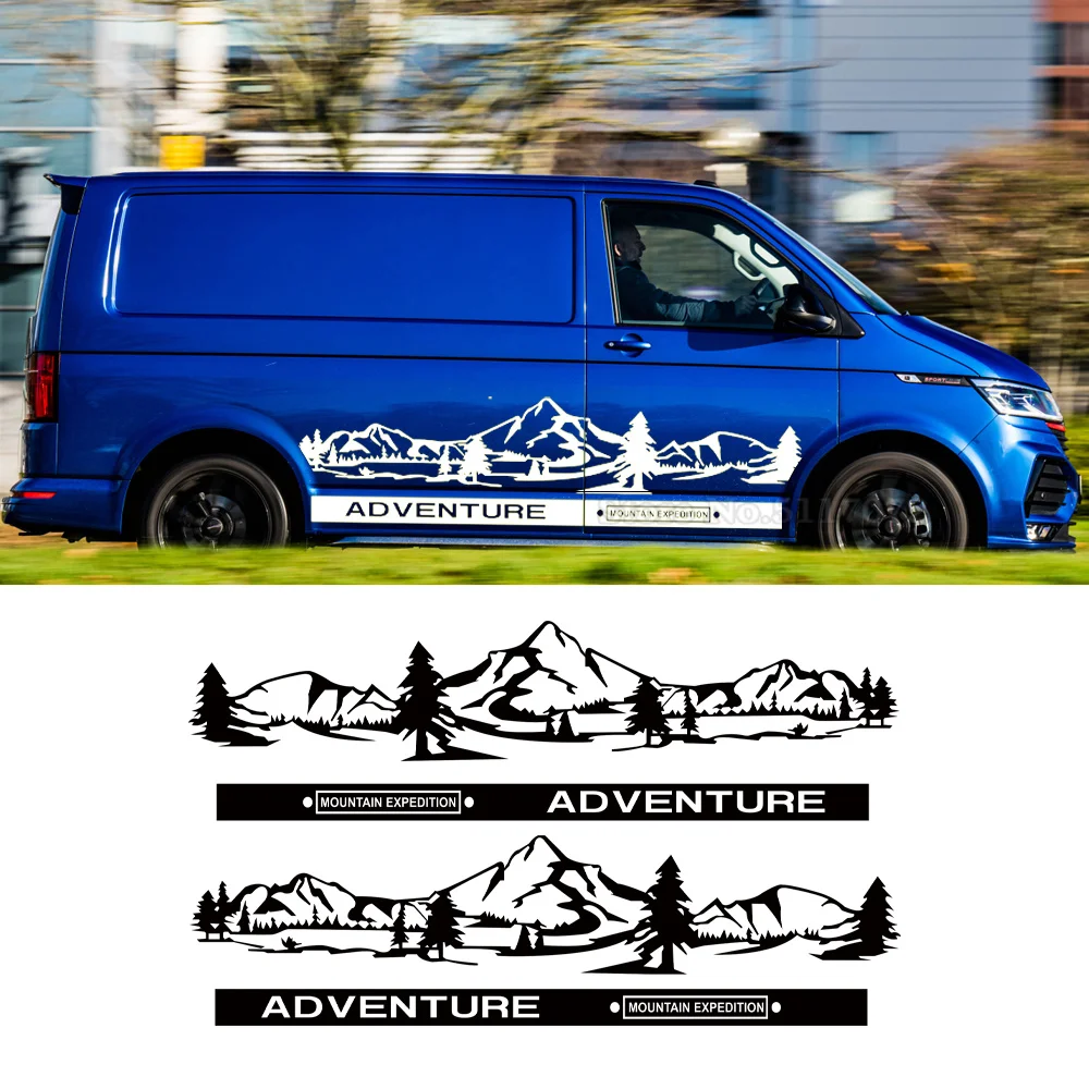 

4Pcs/Lot Car Stickers Motorhome Camper Van For Volkswagen VW Transporter T4 T5 T6 Multivan Caravelle DIY Decals Accessories
