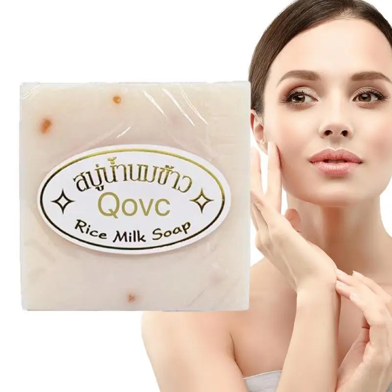 

Мыло с рисовым молоком, универсальное тайское мыло для питательного питания, аксессуары для ванной комнаты, очищающее мыло для мытья рук, удаления макияжа