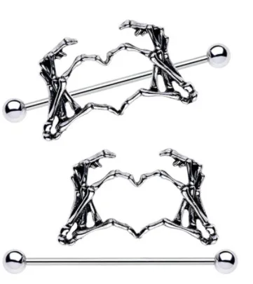 Пирсинг для сосков SNQP из нержавеющей стали с цветком черной розы