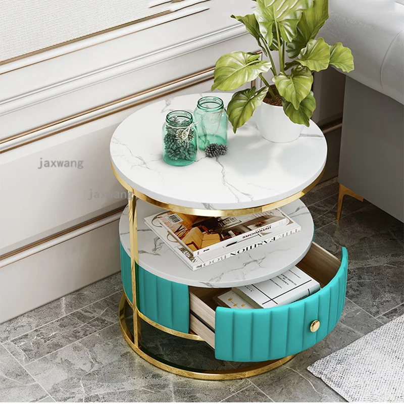 

Европейские журнальные столики для дивана, роскошные маленькие боковые Шкафы для гостиной, Современная угловая каменная плита, стол, столы, мебель HY