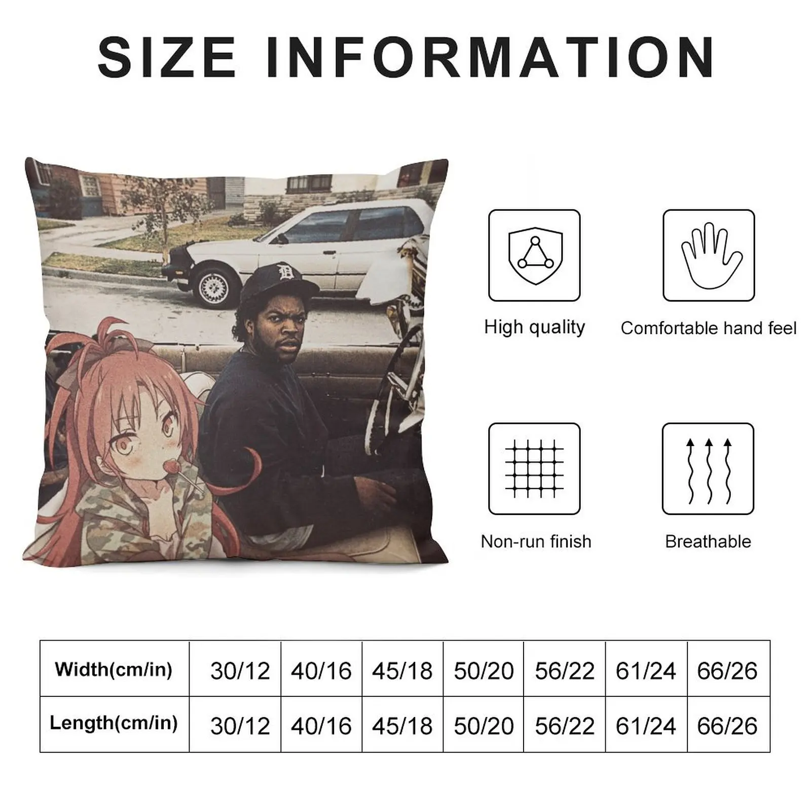 Декоративная подушка Waifuz n the Hood Feat Kyoko Sakura рождественские украшения чехлы для