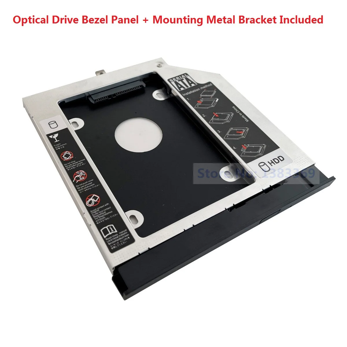 SATA 2-й жесткий диск SSD HDD-модуль Оптический отсек Caddy Frame Adapter для Lenovo ThinkPad E570c E570 E575 с