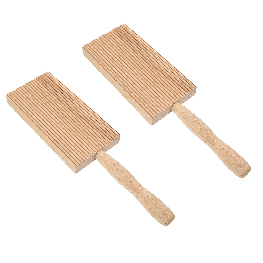 

2pcs Natural Gnocchi Boards Paddle Beechwood Quick Gnocchi Stripper and Paddle Create Authentic Homemade Pasta and Butter