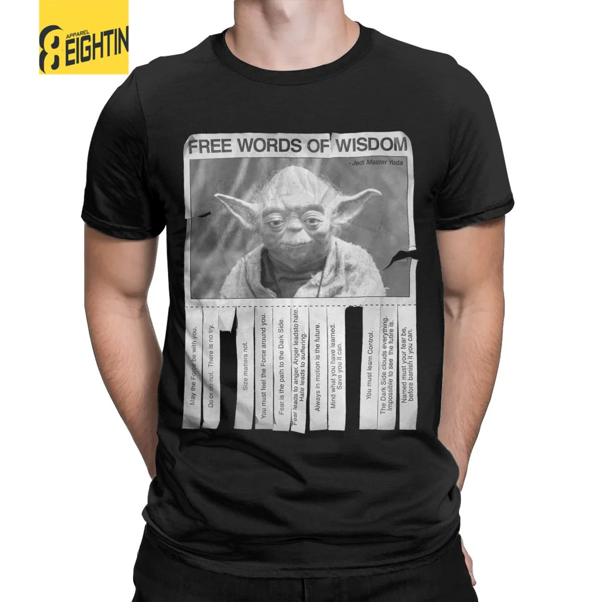 

Disney Star Wars Yoda T Shirt Men's Short Sleeve Big Size Round Neck Group Tee Shirts 100% Cotton Tshirt Men's Unisex T Shirts