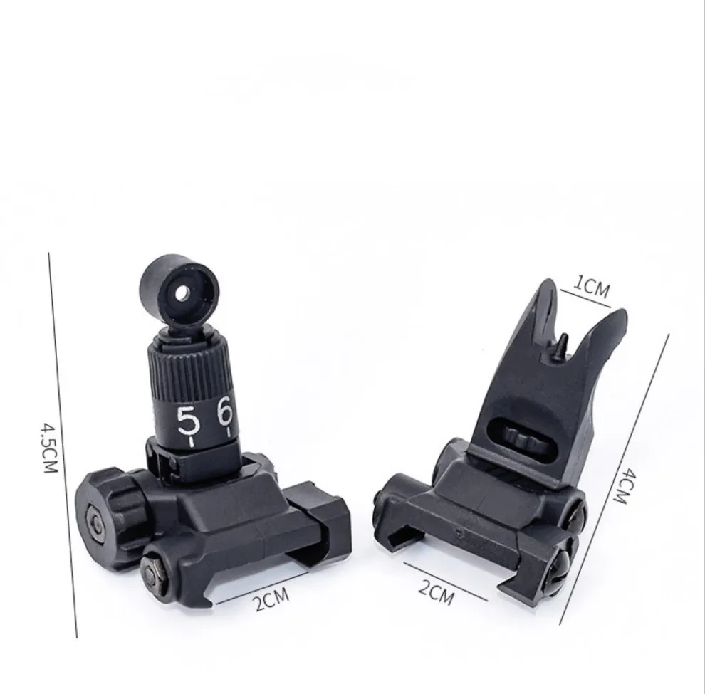 

Front and Rear Tactical Flip-Up Rear Sight For Airsoft Hunting