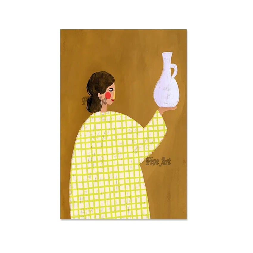 

Ручная абстрактная картина маслом "Милая девушка"