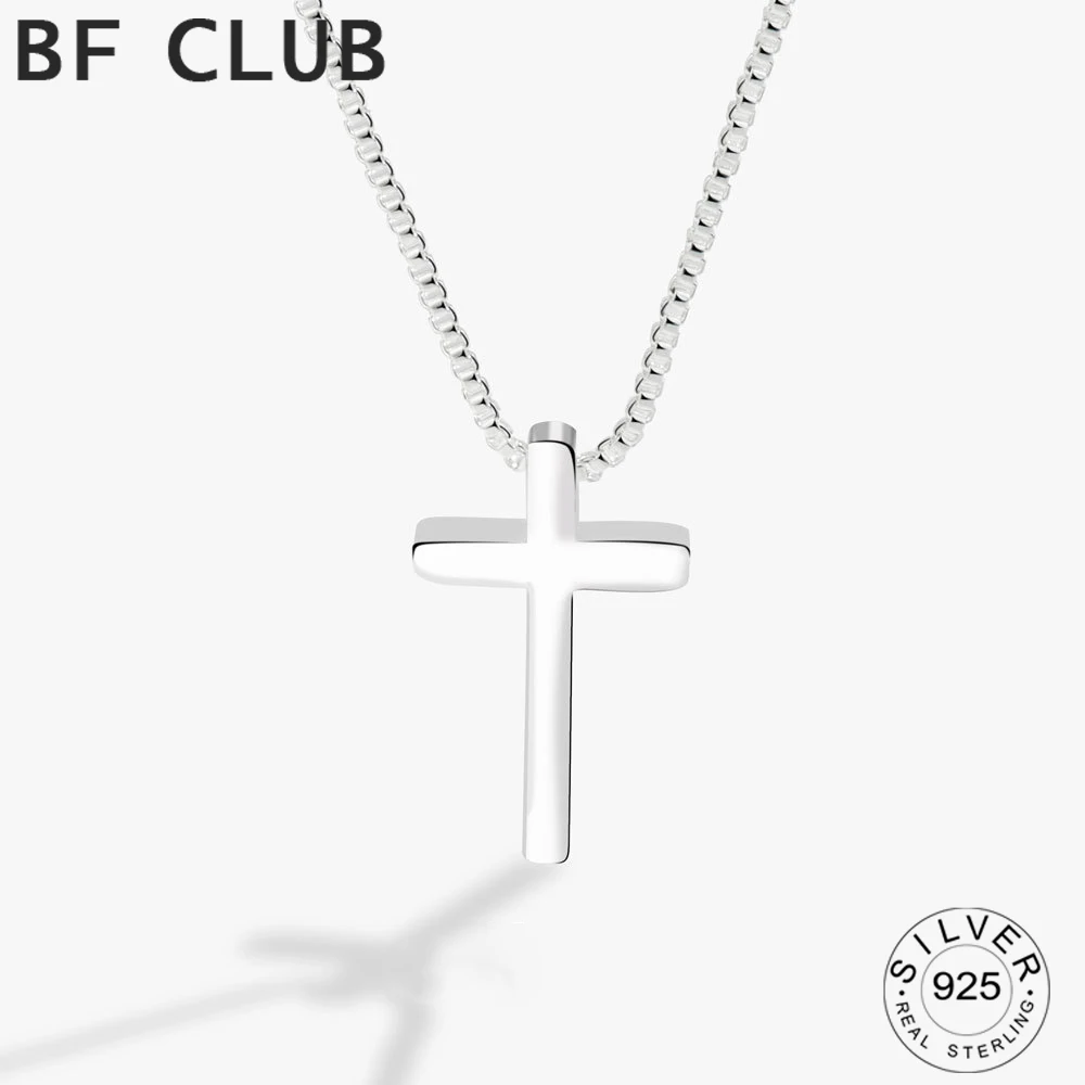 

925 Silver Color Necklace For Women Cross Shape Chain Chocker Chirstamas Gift Fashion Trendy Fine Jelwery