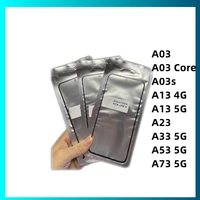 10pcs front screen panel with oca glue for samsung galaxy a03 core a13 a23 a33 a03s a53 a73 5g touch screen glass replacement