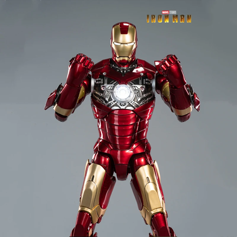 

ZD 1/5 Iron Man 36CM MK3 LED Original Marvel legends lighting 10th Anniversary Memorial Collect Tony Stark Model Action Figure
