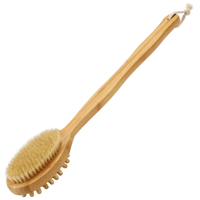 

Body Brush For Wet Or Dry Brushing-Gentle Exfoliating For Softer, Glowing Skin-Get Rid Of Your Cellulite And Dry Skin