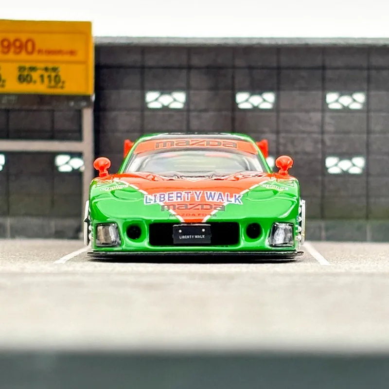 INNO 1/64 LBWK Mazda RX7 (FD3S)LB-SUPER SILHOUETTE Игрушечный автомобиль из сплава литая под давлением