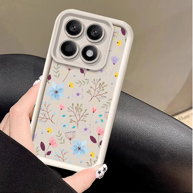 Blue Rose Flower For Xiaomi 13T 14T Pro Redmi Note 13 9 10 12 14C K70E 9S Poco F5 5G X5 X6 C65 M6 Soft Silicone Phone Case