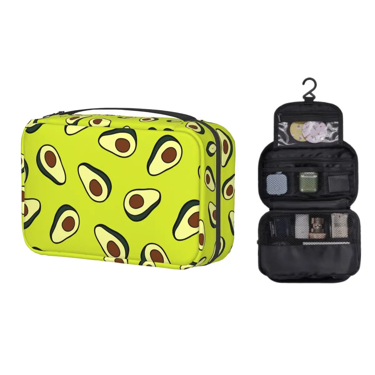 

Женская дорожная косметичка с рисунком авокадо и фруктов
