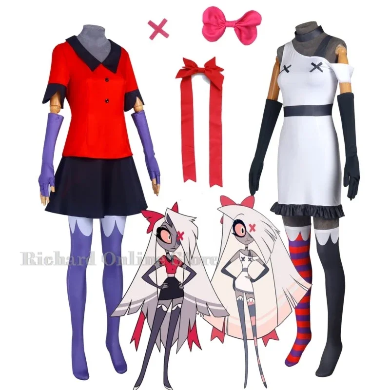 Аниме Хазбин Вагги Косплей Костюм Отель Униформа Ангел Бой Платье Юбка Наряд