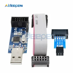 1PCS USBASP USBISP AVR Programmer USB ISP USB ASP ATMEGA8 ATMEGA128 Support Win7 64 with 10Pin To 6 Pin Adapter Board