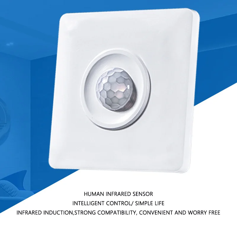 

Intelligent Human Infrared PIR Motion Sensor Home Corridor Delay Regulating Switch Light Sensing LED Open Wire Switch Panel
