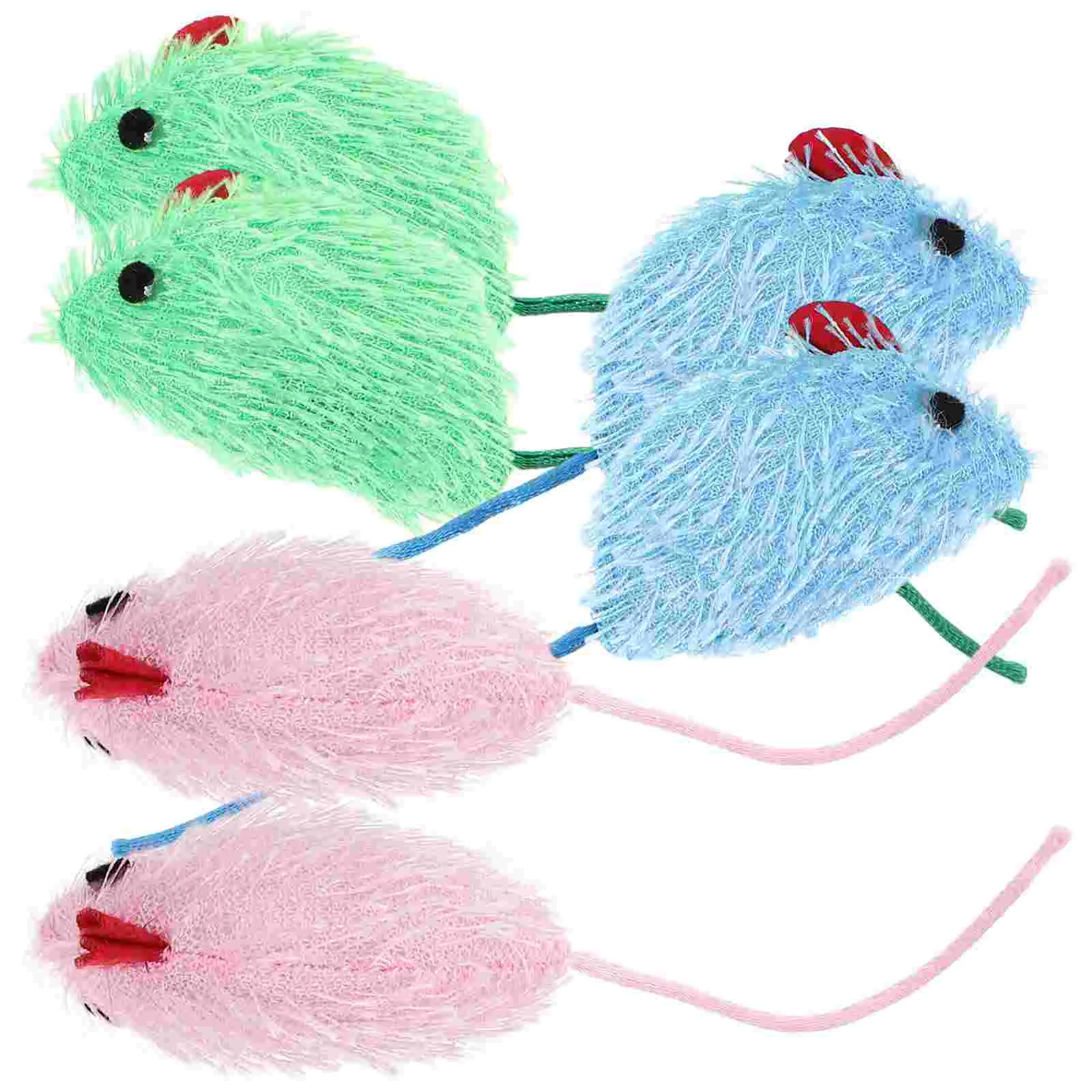 

6Pcs Cats Mouse Toys Plush Mouse Toy Cat Teasing Toy Interactive Cat Toy Mice Cat Toy Mouse