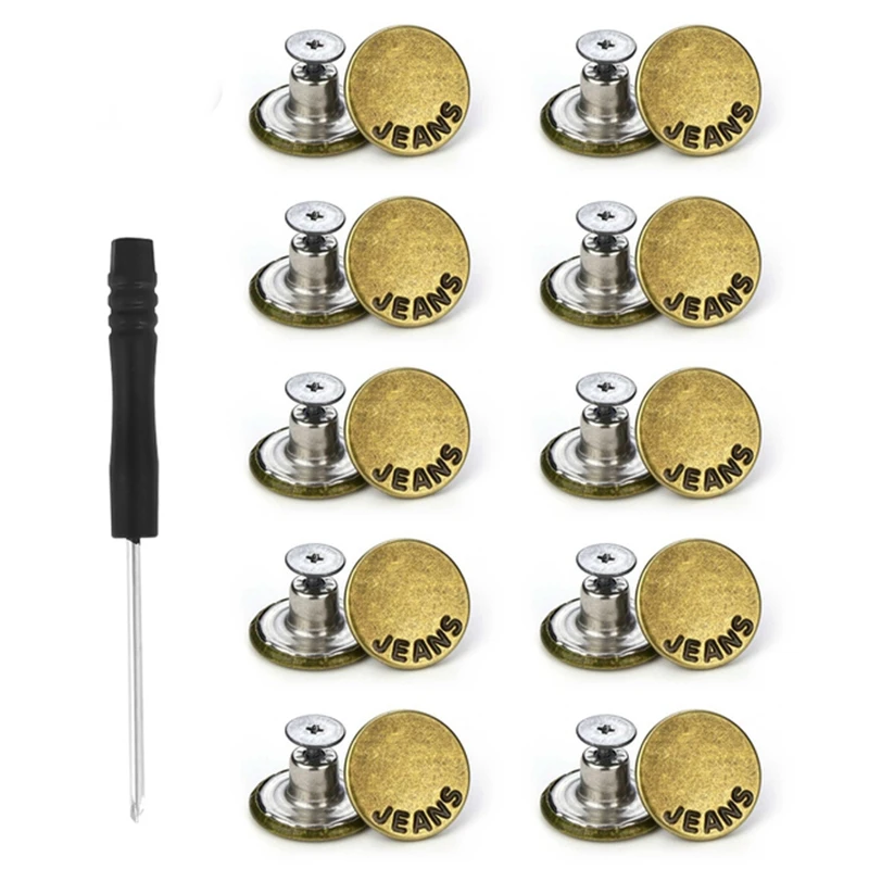 

100 шт., сменные джинсовые кнопки 17 мм