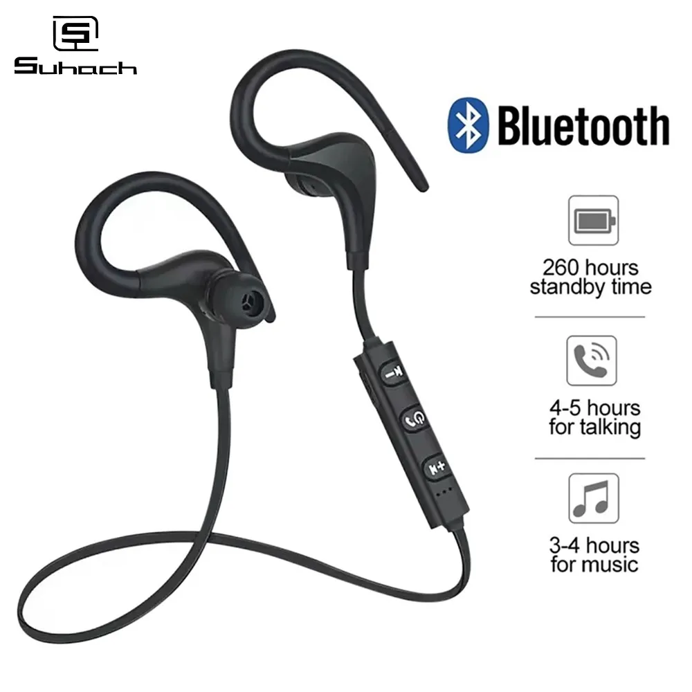 Bluetooth Earphone Earbuds Waterproof Wireless Headphones Running Sport Headset with Noise Cancelling...
