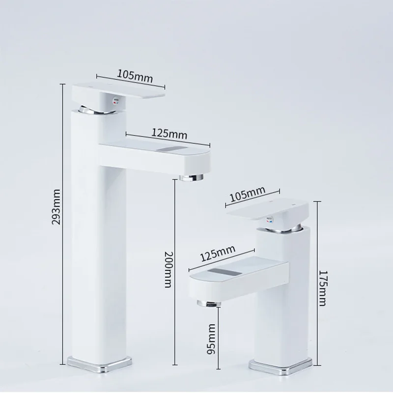 ycrays black white gold led water faucet digital display basin hot cold mixer non electric for kitchen tap bathroom accessories free global shipping