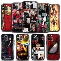 avengers spiderman iron man for apple iphone 13 12 11 pro mini x xr xs max se 6 6s 7 8 plus phone case silicone cover soft