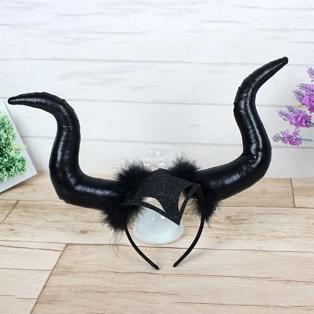 

Halloween Costume Cosplay Headband Fancy Dress Devil Horns Headband Maleficent Horns Headband for Carnival Party