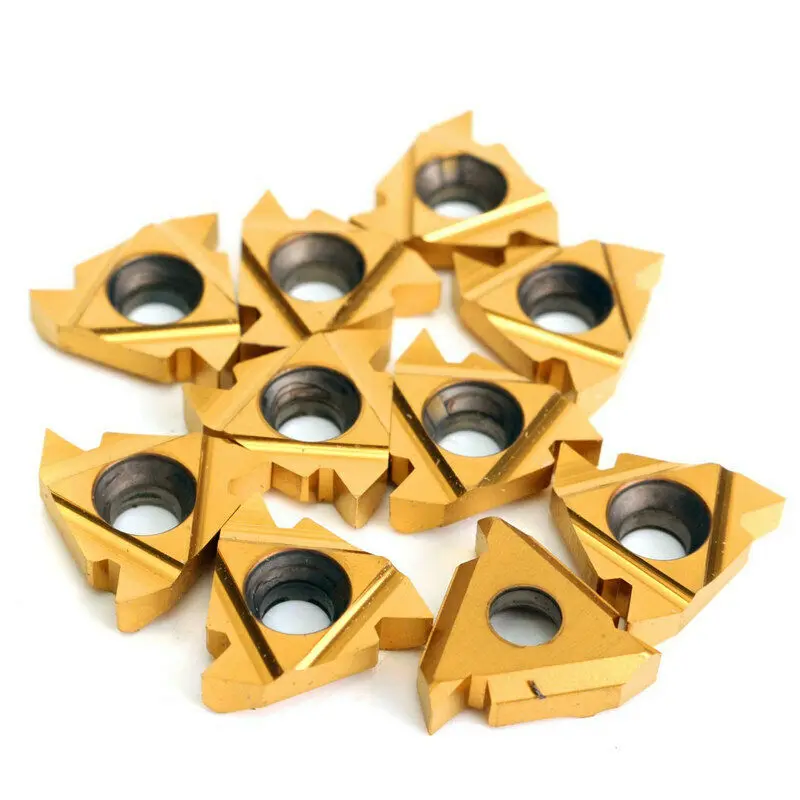 

10Pcs 16ER AG60 PRC Carbide Inserts Blade CNC Metal Lathe External Thread Cutting Turning Too Mechanical Woodwork