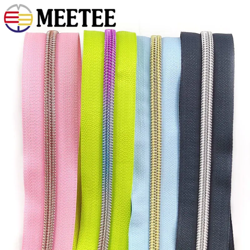 1/2/3/5M 5# Nylon Zipper for Sewing Bag Coil Zippers Tapes By The Meter Jacket Pocket Zips Repair Kit DIY Garment Accessories images - 6