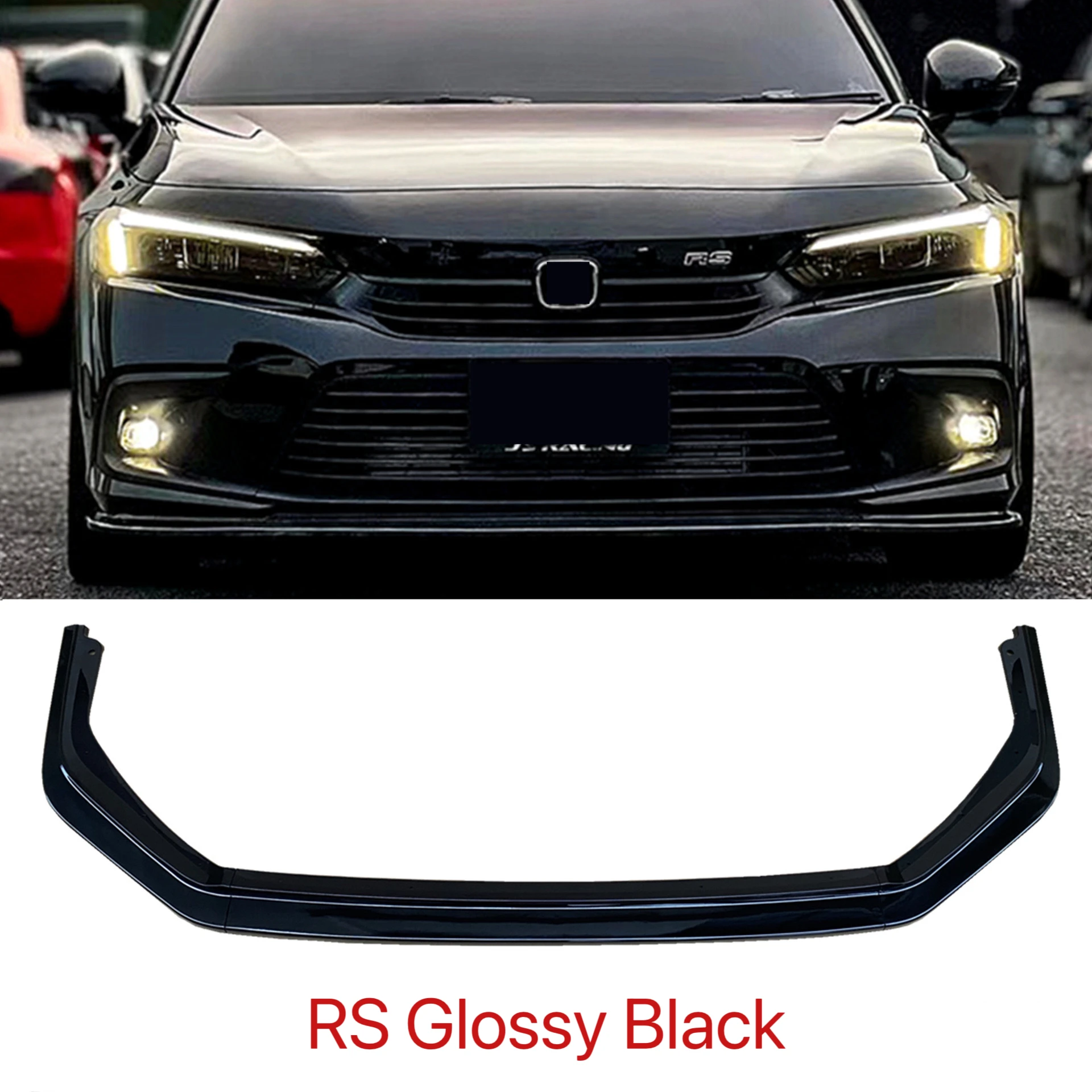 

Передний бампер для Honda Civic 2022, 2023, 11-го поколения, спойлер, сплиттер, дефлектор, защита для кузова, автомобильные аксессуары из АБС-пластика